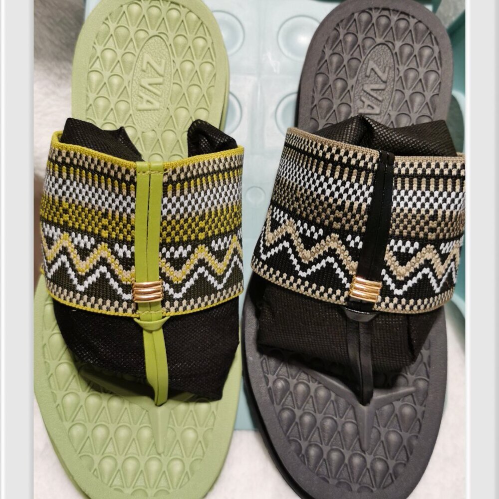 Women's Flat Slide Sandals - Comfy Classy Slip on Cute Dressy Flat Summer Shoes. - Picture 6 of 11